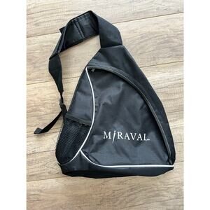 Miraval Spa Sling Backpack Crossbody Bag Resort Tucson Arizona Black